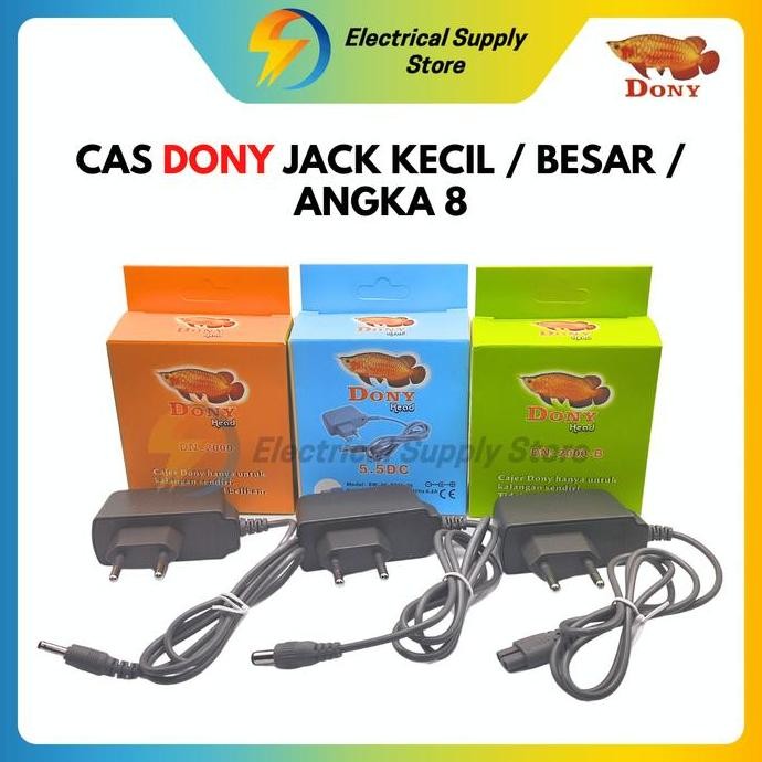 CAS / CHARGER SENTER KEPALA DONY DN-2000 ORIGINAL JACK KECIL / BESAR / ANGKA 8
