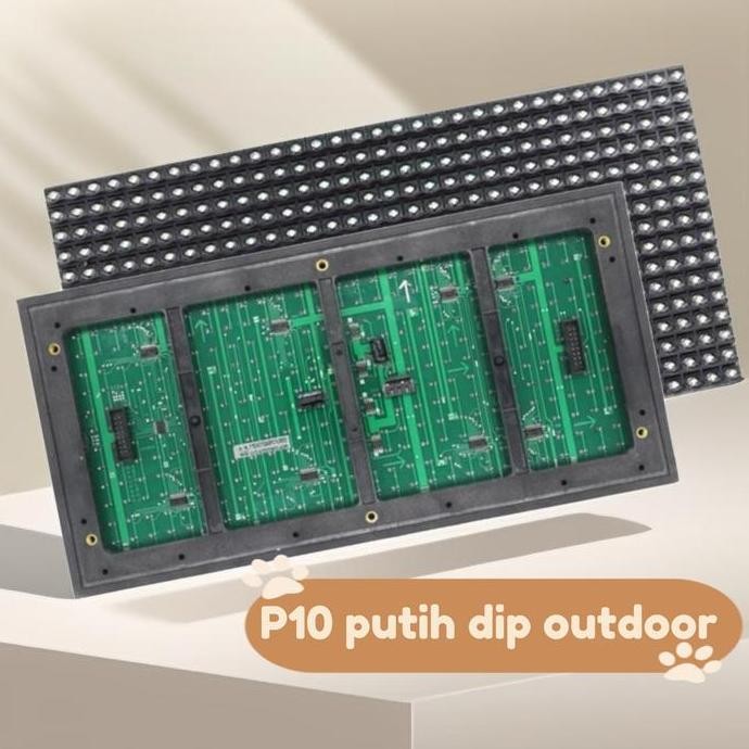 Led module running text p10 putih dip outdoor