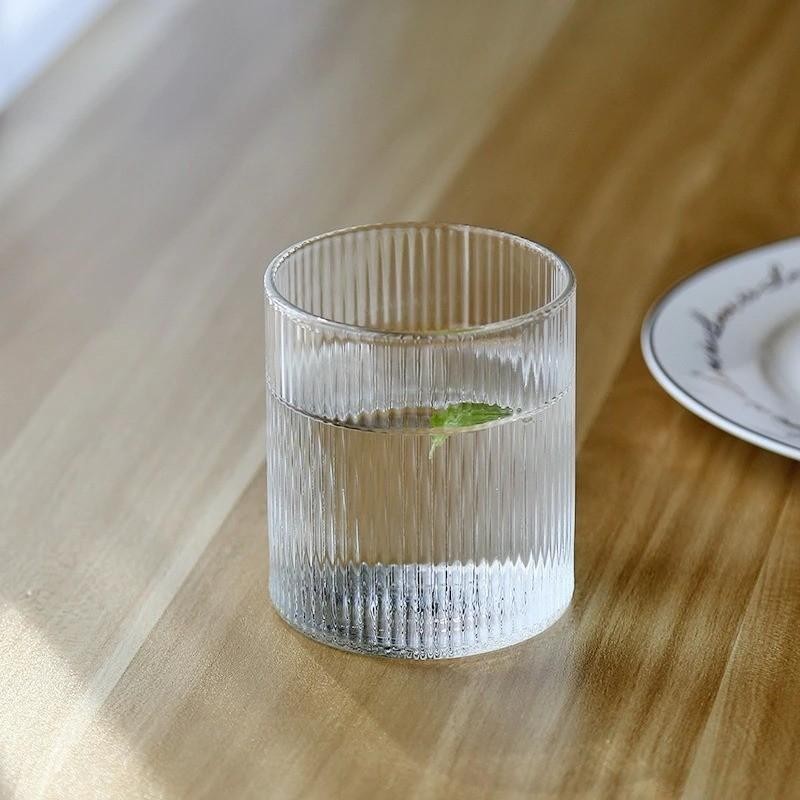 Gelas Kaca Tinggi Ripple3 300Ml Highball Glass Mojito Cocktail Susu Teh Gelas Minuman Kaca Borosilik