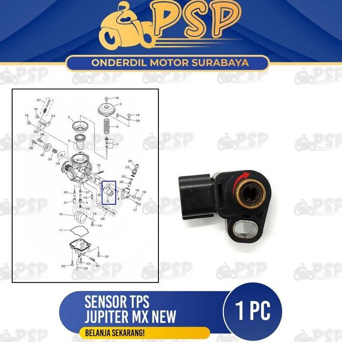 Promo Sensor TPS Jupiter MX New - Indikator TVS Setelan Angin Throttle Trotel Iner Gas Yamaha Jupite