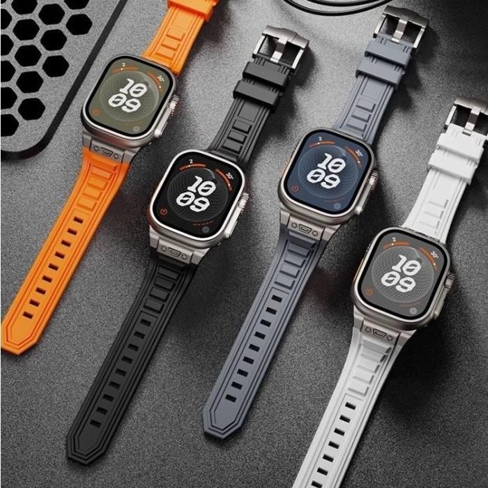 Strap Silicone Tactical High Quality Kompatibel Cocok Digunakan Untuk Apple Watch Ultra 1 2 49Mm Tal