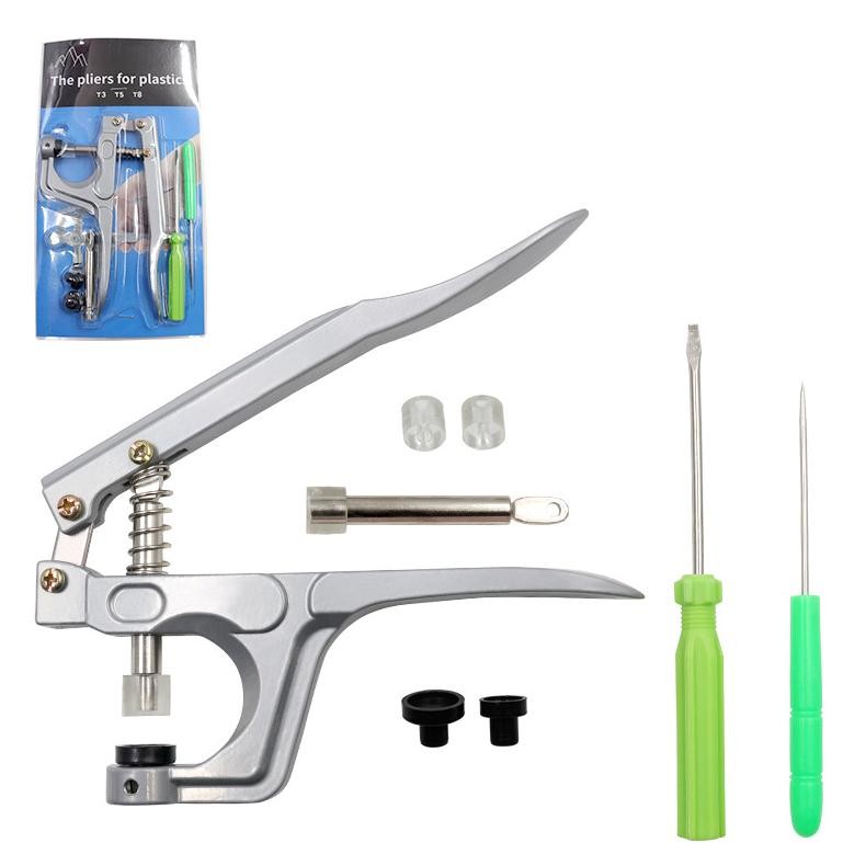 YZ T3 / T5 / T8 Button Alat Press Kancing Jepret Snap Alat Pasang Kancing Jepret Plastik Tangan Pema