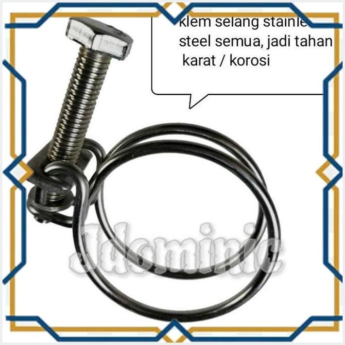 [JDO] KLEM KAWAT BAJA STAINLESS STEEL TAHAN KARAT SELANG AIR LPG STEAM STIM