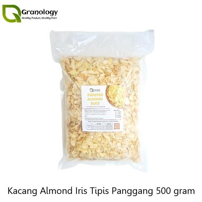 

Ready stok Terlaris Almond Iris Oven / Roasted Almond Slice (500 gram) by Granology Termurah