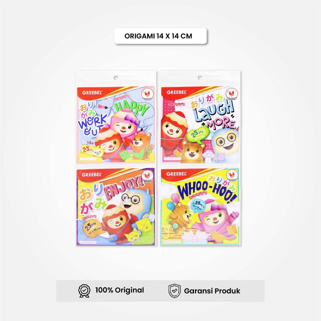 

Origami Kertas Lipat Greebel / Paper Craft 5 Warna isi 25 Lembar (14X14CM)