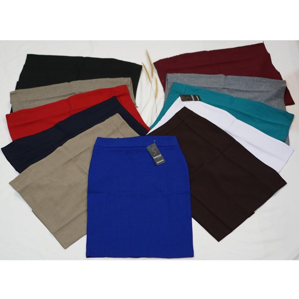 YZ ROK KERJA PENDEK MODEL SPAN BELAH BELAKANG / ROK SPAN PENDEK / ROK PENDEK ( SIZE S M L XL )