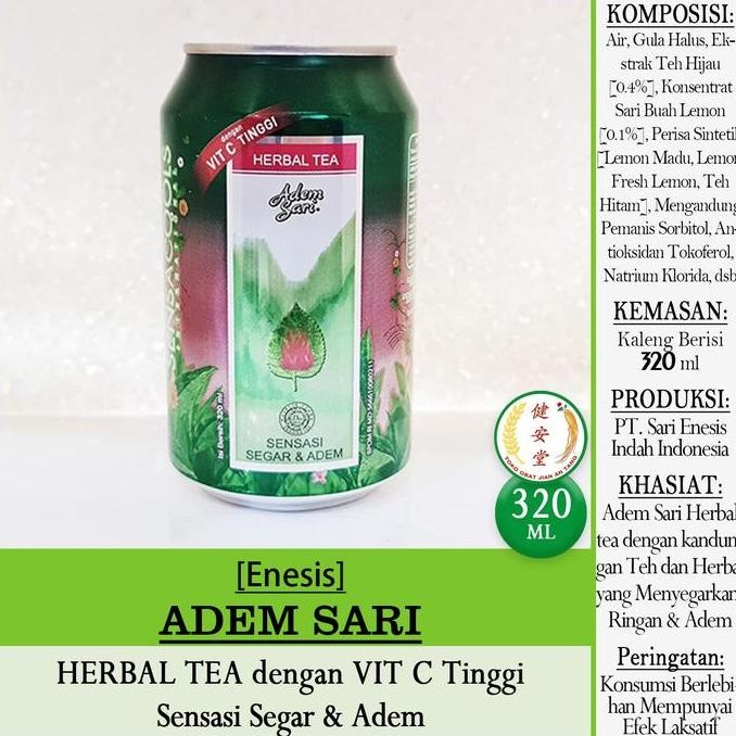 

monggo] [Enesis] ADEM SARI 320ml [] Herbal Tea dengan Vit C Tinggi u.Panas Dalam