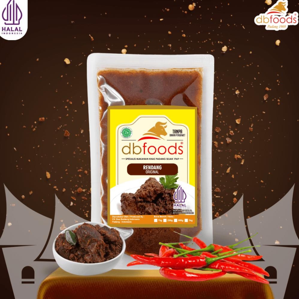 

DBFOODS Rendang Original 250g Siap Makan Praktis Asli Padang