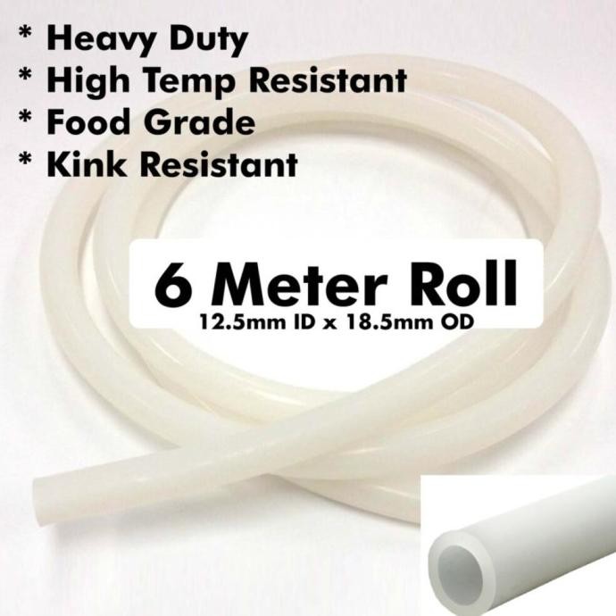 

siap kirim] KL06873 6m roll of heavy Duty Silicone Tube - (ID12.5mm x OD18.5mm)