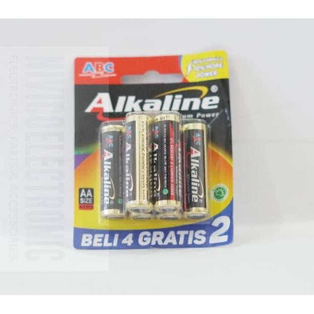 Baterai ABC alkaline AA isi 6