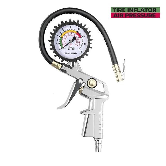Termurah ALLEFIX Alat Ukur Tekanan Ban Pengukur Tekanan Udara Ban Mobil Truk Inflator - 6624