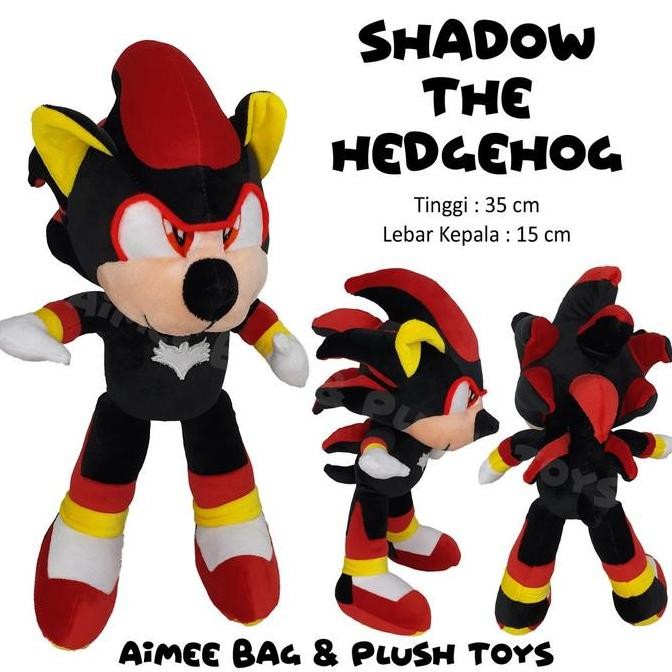 [satuan] Boneka SHADOW THE HEDGEHOG (Sonic Hitam)