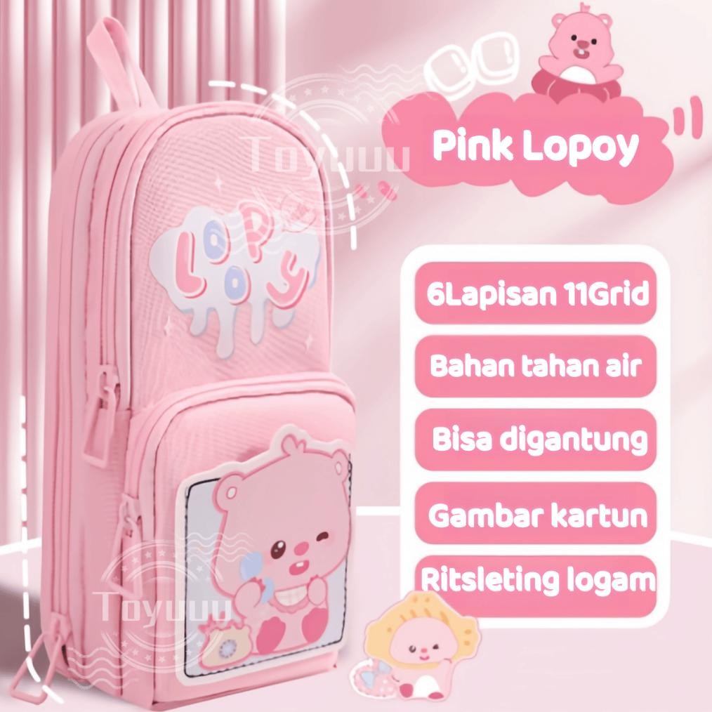 

Xd27 Kotak Pensil Anak Sekolah/Tempat Pensil Kapasitas/ 6 Lapis Tempat Pensil Kartun Motif Capybara Kuromi Melody Panda /Lopoy/Kapibara/Astronaut Xd27