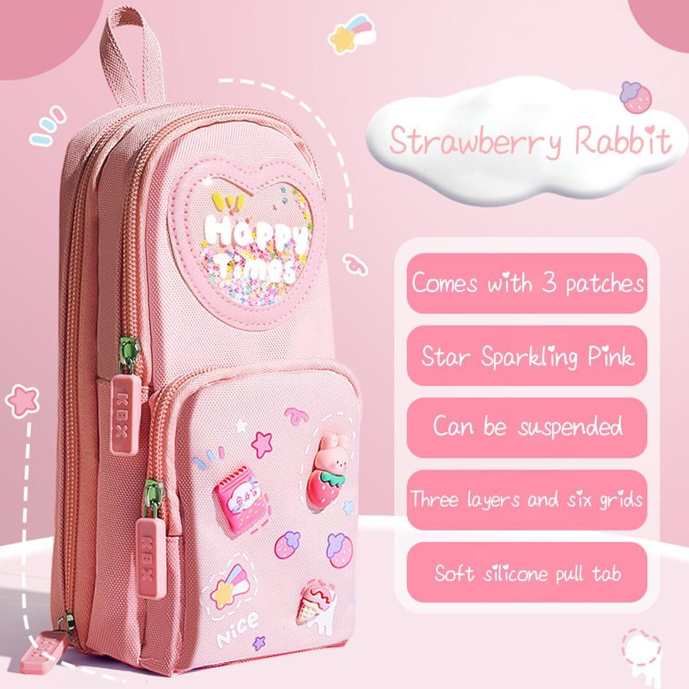 

Ew-45 Kotak Pensil Anak Sekolah 6 Ruang / Kapasitas Besar Pencil Case / 3D Anak Perempuan Lucu Besar Ew-45