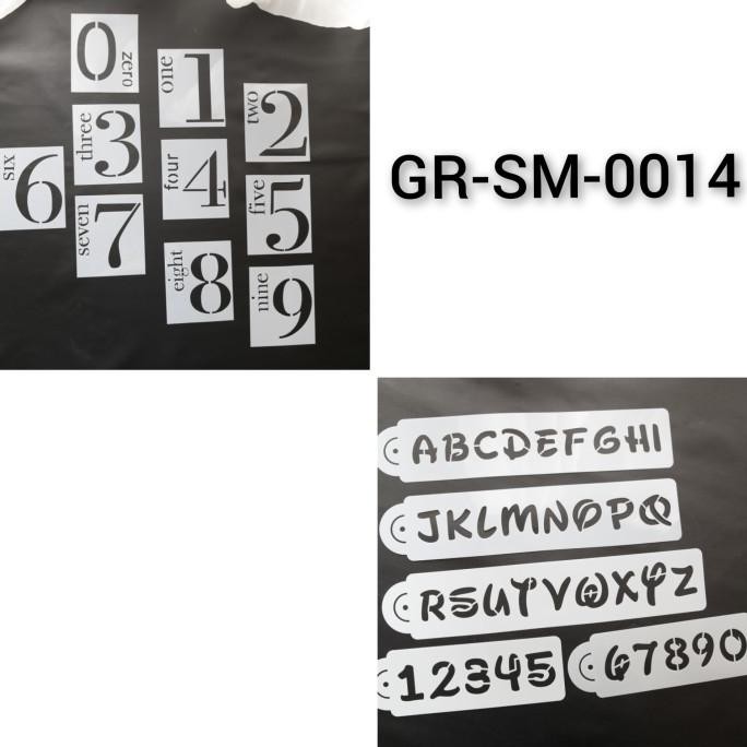 

siap kirim] GR-SM-0014 Cake stencil stensil pinggiran kue huruf abjad angka nomer