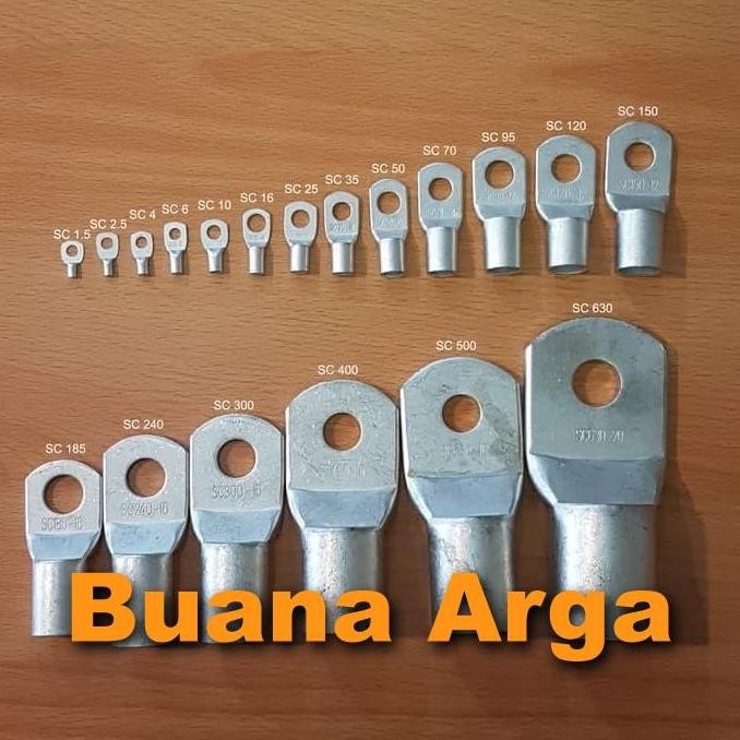 Cable Lug / Skun Kabel SC 500 - Lubang baut 12, 14, 16 Tembaga
