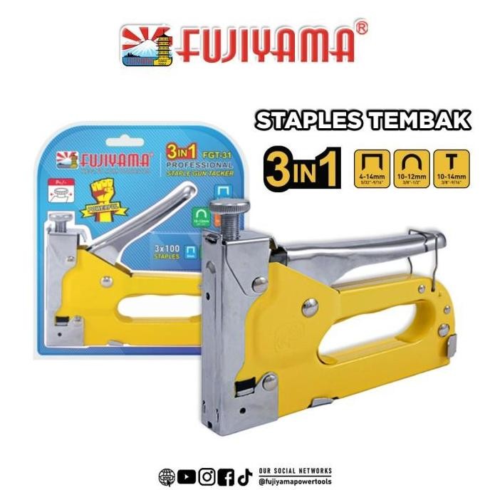 

Baru BENZ 4 14 Staple Gun 3 in 1 Way Heavy Duty Staples Tembak hekter jok