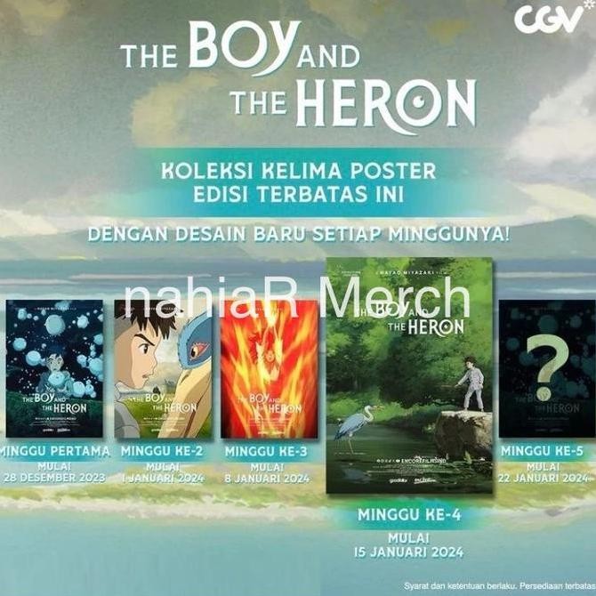 Miliki The Boy And The Heron X Cgv Official Poster