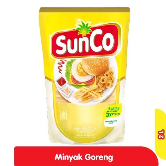 

HIW JATIM - (Paket 4 PCS / 8 Liter) Minyak Goreng Sunco Pouch 2 Liter - Oil