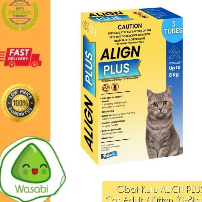 PETINDO ALIGN PLUS CAT ADULT/KITTEN Obat kutu kucing 8kg no frontline