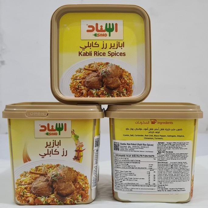 

HIW Bumbu Nasi Kebuli Arab Esnad Kabli Rice Spices 200gr Ori Arab BPOM Halal NON MSG & PENGAWET