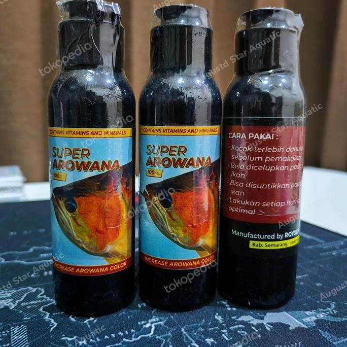 Terlaris Vitamin Ikan Super Arowana Arwana Super Red , Golden Red , Silver