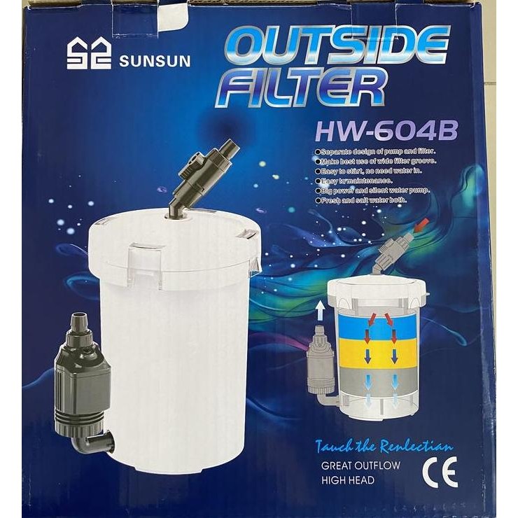 NEW Sunsun Outside Filter HW 604B u Akuarium