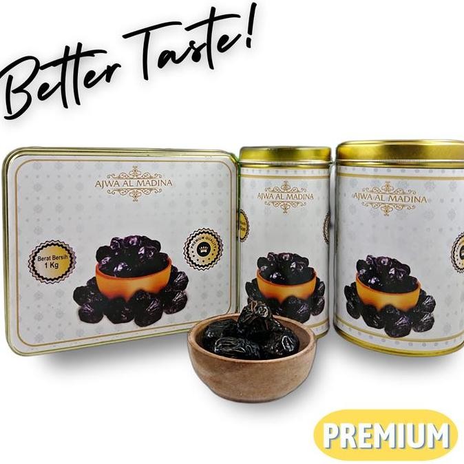 

HIW Kurma Ajwa Al Madina 1 Kg Cemilan Kurma Hitam Snacks Food
