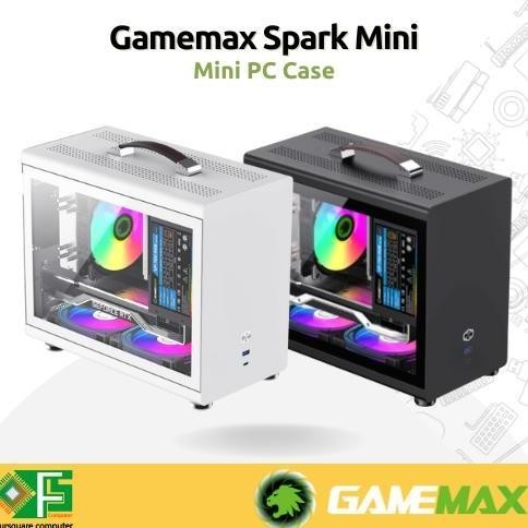 TERMURAH - Gamemax Spark Mini White & Black | Casing PC Mini | CPU PC Case Gaming