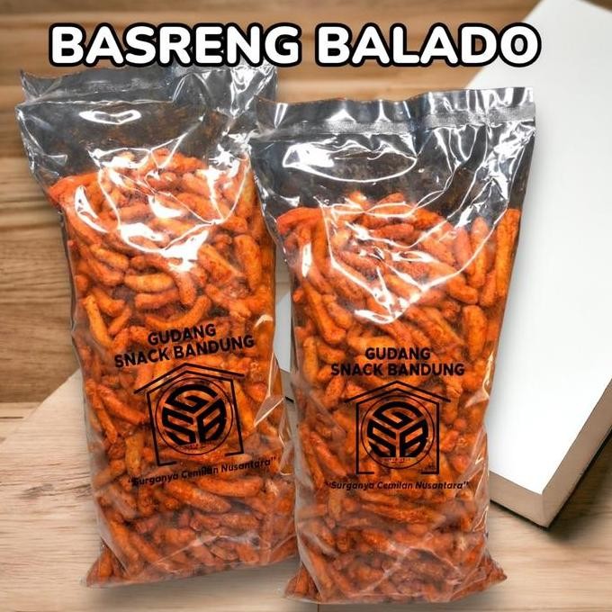 

HIW 1 Kg Basreng Jendral Varian Rasa Balado Food Snacks Makanan Manis Pedas Cemilan Ball