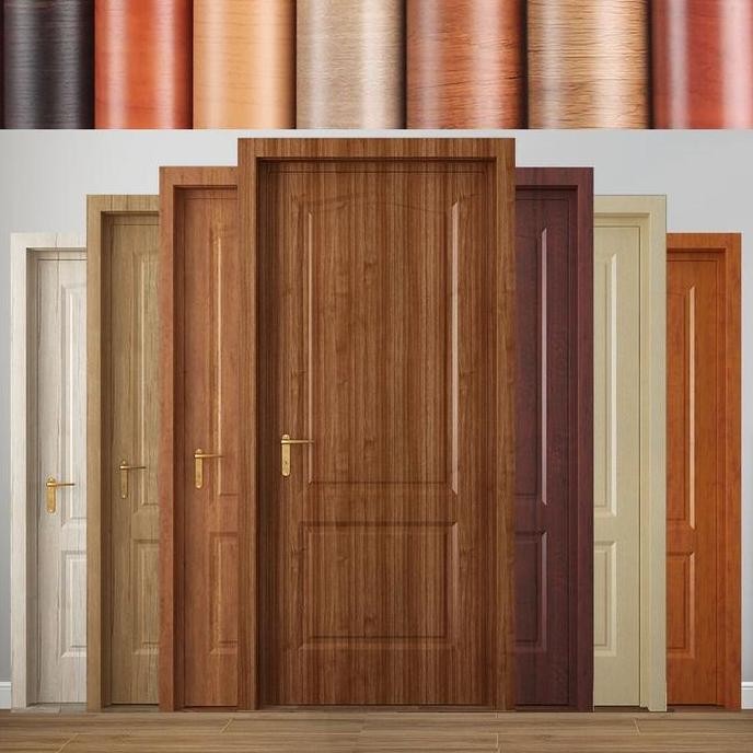 Sticker Pintu Rumah Kamar Mandi Anti Air Lebar 122 Cm Motif Marmer