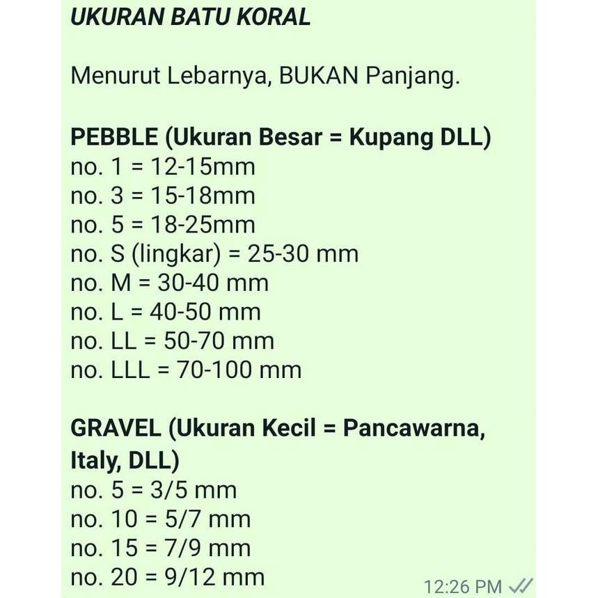 

Terlaris Batu Koral Kupang Putih 20Kg Coral Hias Hiasan Dekorasi Taman Aquarium