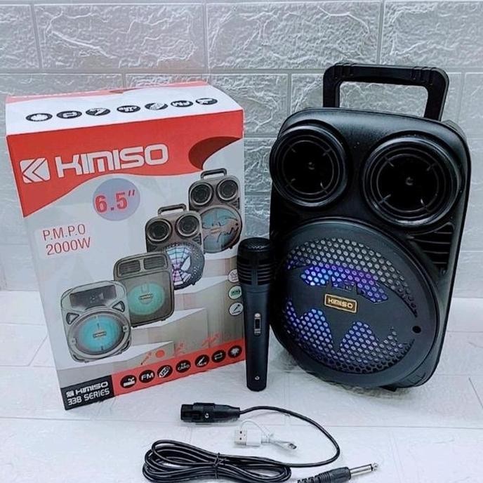 Kms-3391 Speaker Kimiso 6,5Inch Speaker Bluetooth Big Bass Wireless New Stok