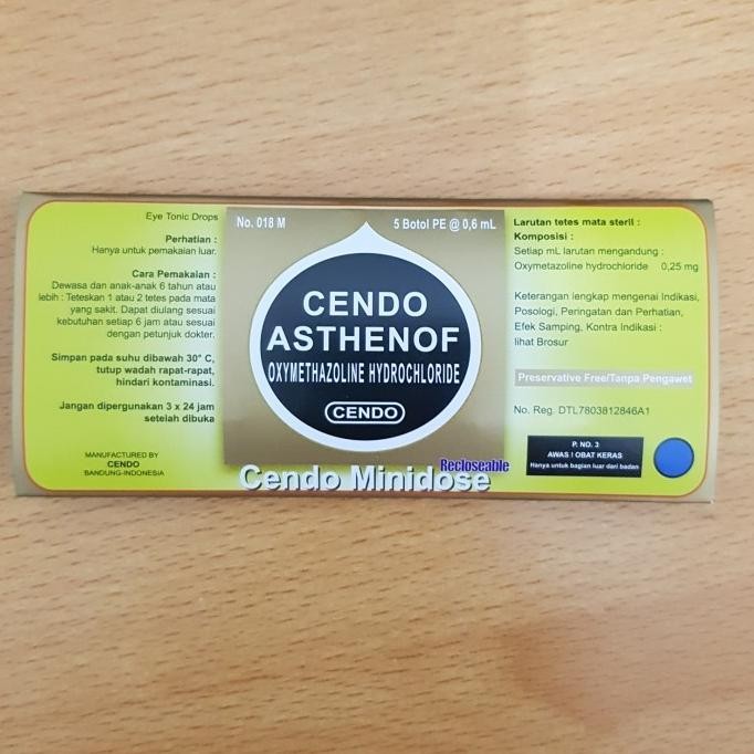 Ready Cendo Asthenof Minidose 5 X 0,6 Ml / Obat Tetes Mata Merah