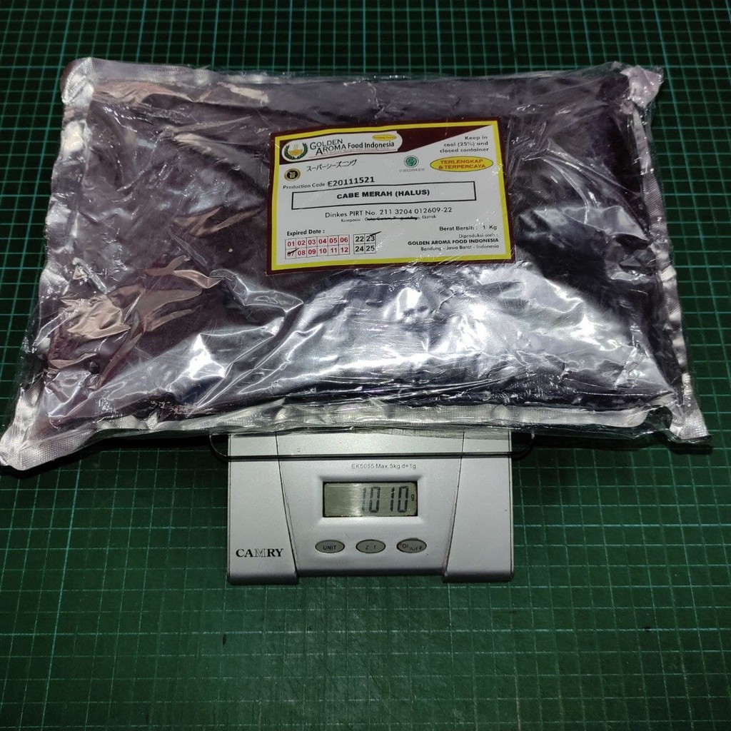

CABE MERAH HALUS BUBUK 1 KG, BUBUK CABAI MURNI YANG TERBUAT DARI CABAI KERING YANG DIHALUSKAN TANPA TAMBAHAN BUMBU APAPUN. RASA YANG DIHASILKAN NETRAL HANYA PEDAS CABAI. PRODUK INI SUDAH MATANG BISA LANGSUNG DI TABUR DI SNACK / MAKANAN.