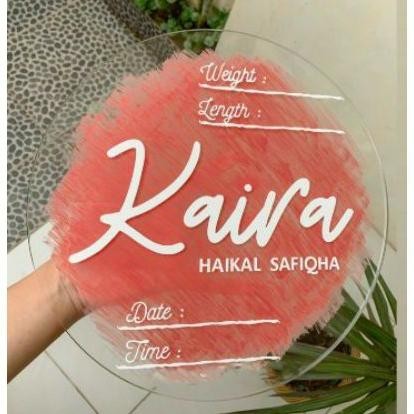 

SPIROS ACRYLIC BABY BOARD / BABY SIGN / BIODATA ACRYLIC / HOSPITAL BOARD