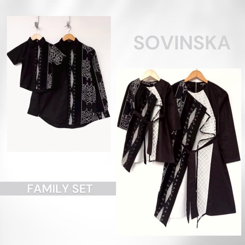 Ready Sovinska Set Couple/Baju Couple Dewasa+Anak/Sarimbit Keluarga