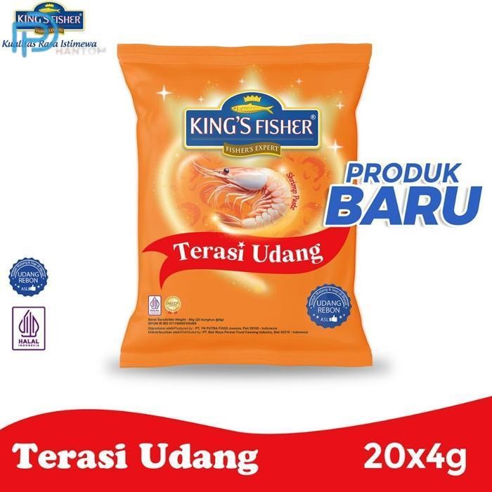 

BARU KTMSTORE KING'S FISHER TERASI UDANG 20 X 4 G TRASI UDANG REBON ASLI WANGI ENAK