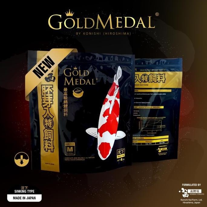 TERBARU - Pakan Koi - KONISHI Gold Medal 4KG (M) - Sinking