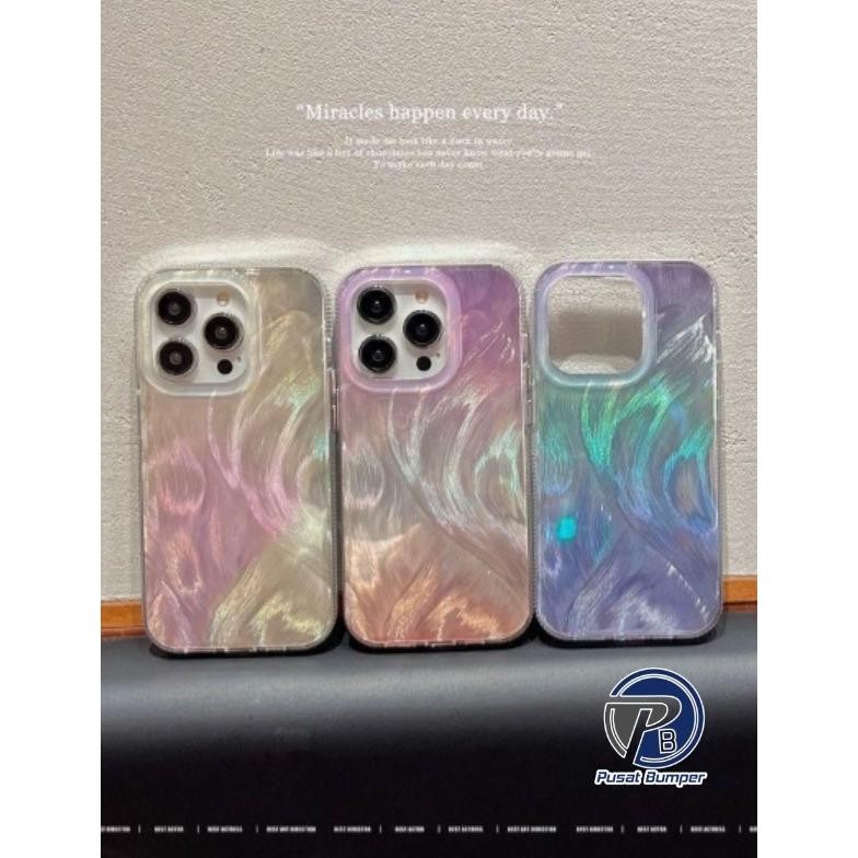 t-56 Fgk-24 Ss937 Clarity Swirl Hologram Feather Case Blue Texture For Xiaomi Redmi Note 7 8 9 10 11