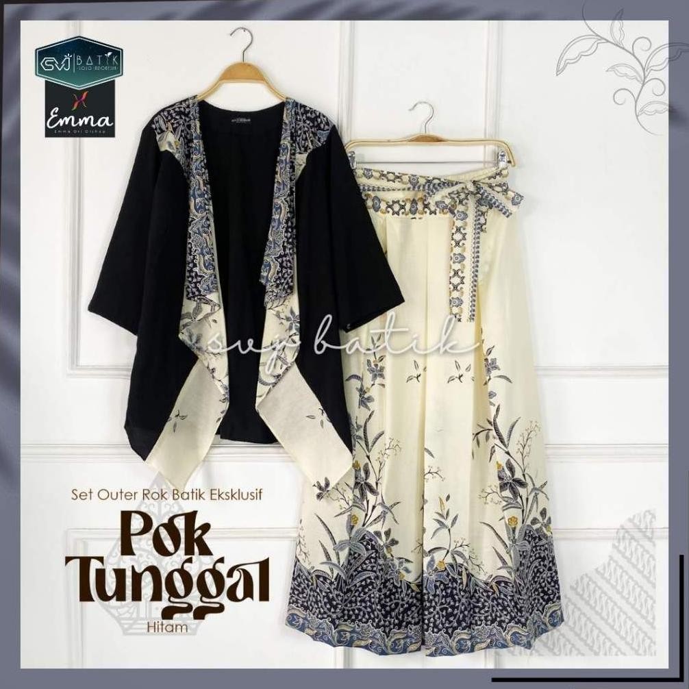 edf-62 we-53 Set Batik Wanita Aesthetic Outer dan Rok Terbaru Motif Batik Eksklusif Ori Brand SVJ Ba