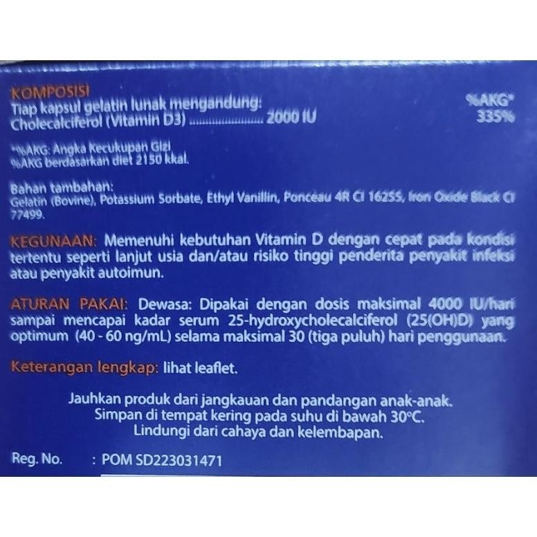 Ready Forti-D Forti D 2000 Box Isi 28 Suplemen Vitamin D