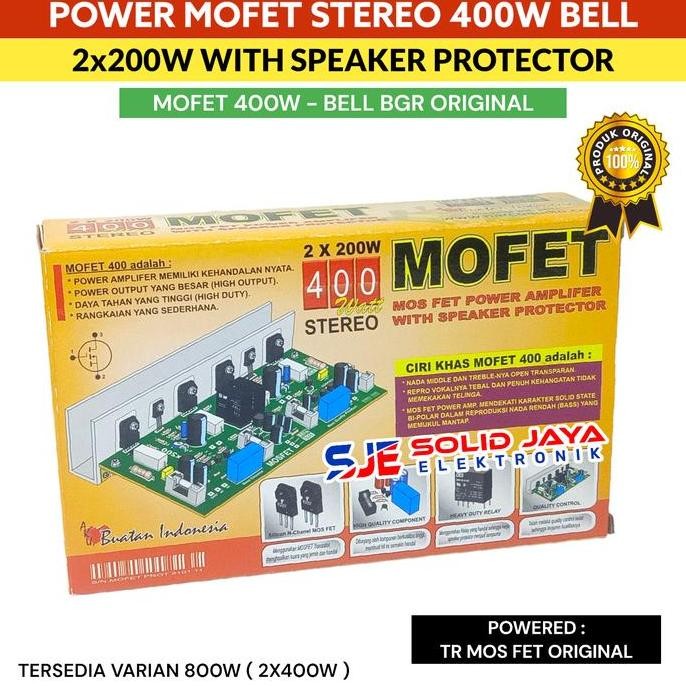 Kit Power Mofet 400W Stereo Transistor Final Asli 2X200 Watt 400 W Plus Protektor Protector Tr Mosfe