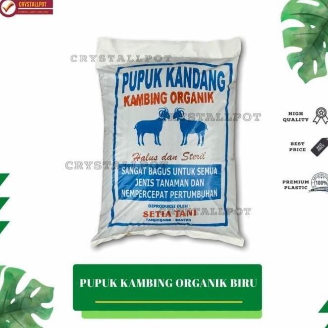 

Terlaris Pupuk Kandang Kambing Biru Organik Halus Dan Steril - Kemasan Biru