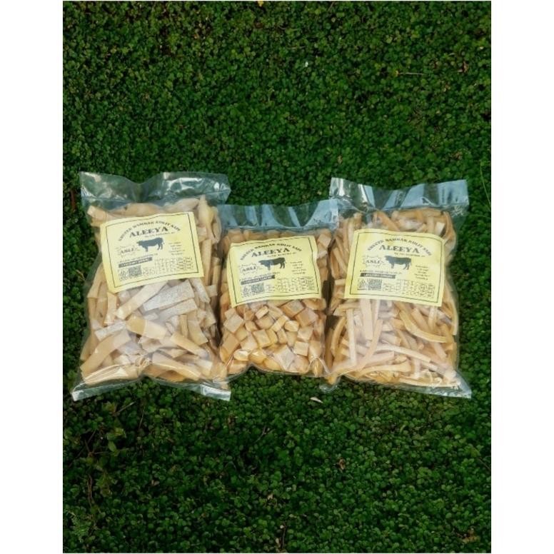 

Krecek Rambak berbentuk STIK LEBAR , STIK , KOTAK ( DADU) 500 gram AST nUg