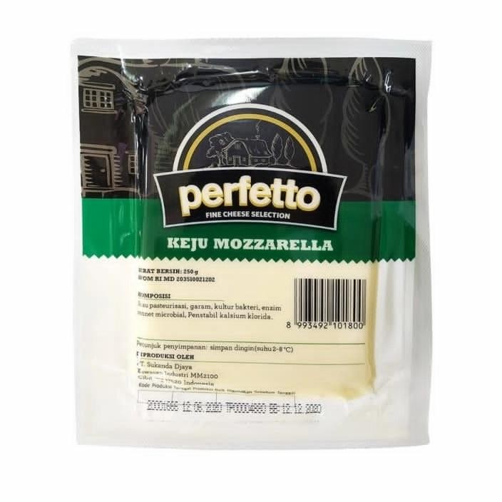 

Perfetto Mozzarella Cheese 250gr Keju Mozarella (KHUSUS KURIR INSTANT) nUg