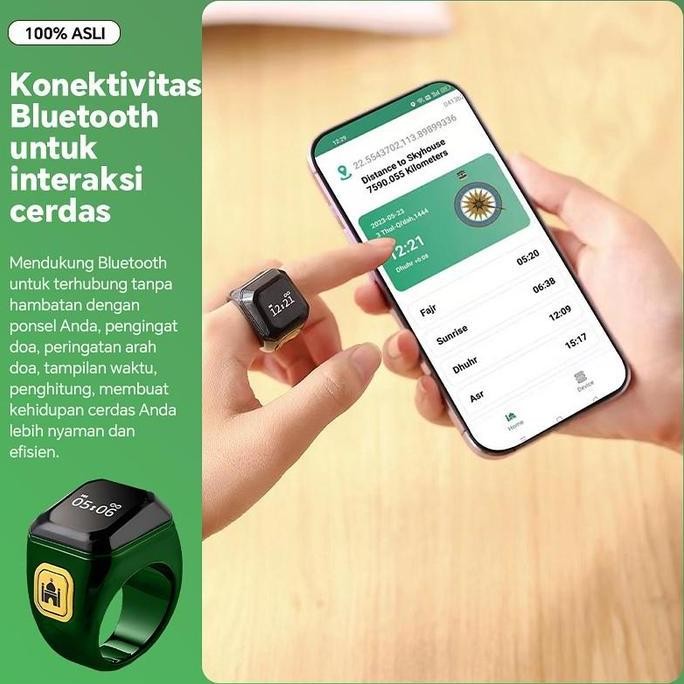 NMuslim Iqibla Zikr Ring Tasbih Digital Tasbih Smart Iqibla Ring Iqibla Ring Tasbih Digital Bluetoot