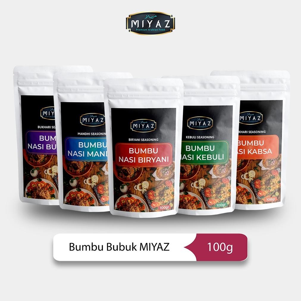

100gr Bumbu Nasi Kebuli Nasi Briyani/Biryani Nasi Mandhi Nasi Bukhari Instan Lengkap + Petunjuk Memasak MIYAZ ARABIAN FOOD nUg