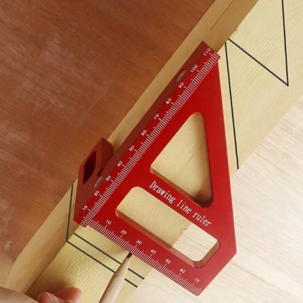 

Toohr Penggaris Siku Segitiga Siku Multi-Angle Woodworking Ruler - To992