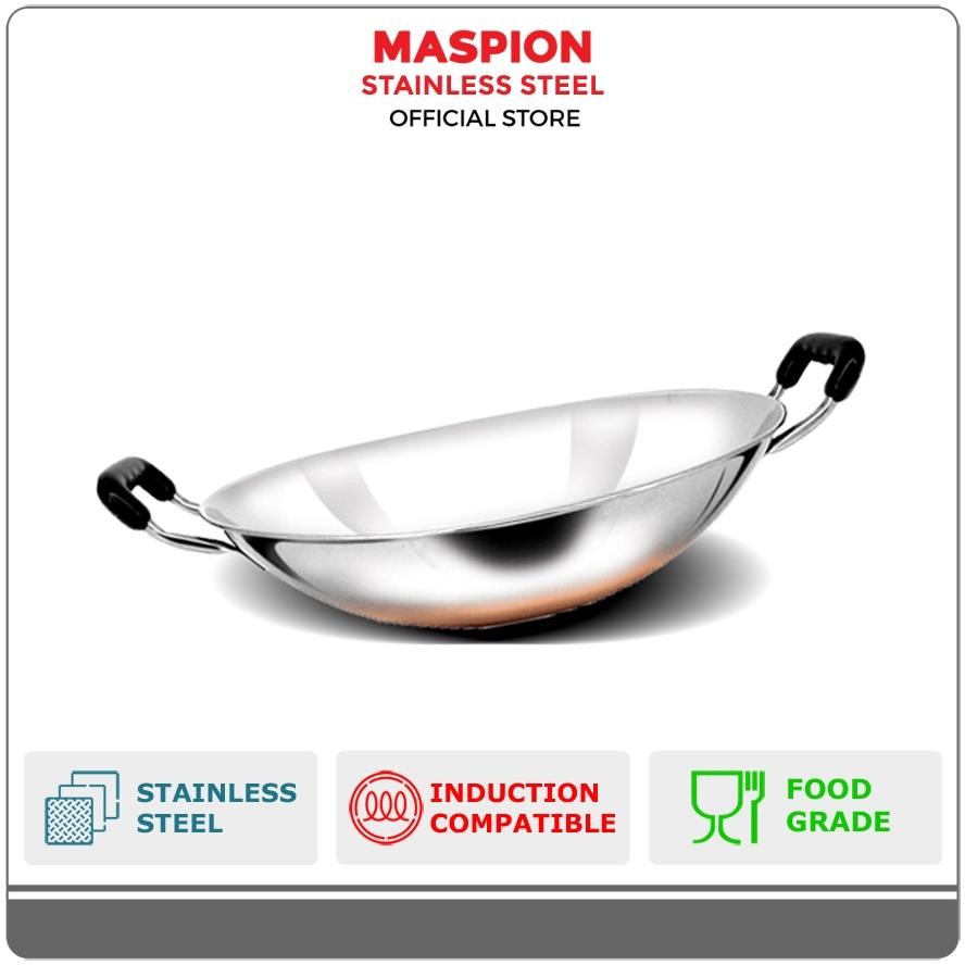 RADEN Maspion Wajan Stainless Steel Chainess Wok 30 cm